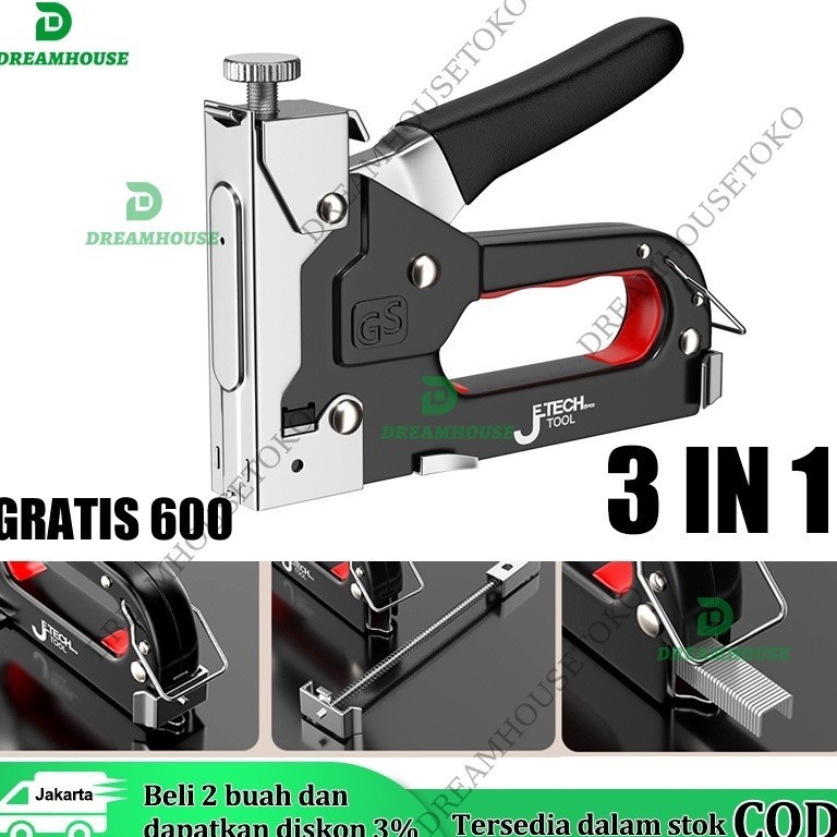 

Paling Diminati 3in1 Staples Stapler Staple Gun Paku 3 In 1 Pistol Kuku DIY Konstruksi Furnitur Konstruksi Pelapis Pelapis Pintu Tipe U Gratis 6 T Tipe Stapler Pistol Pertukangan Rumah Alat Alat Stapler Pertukangan
