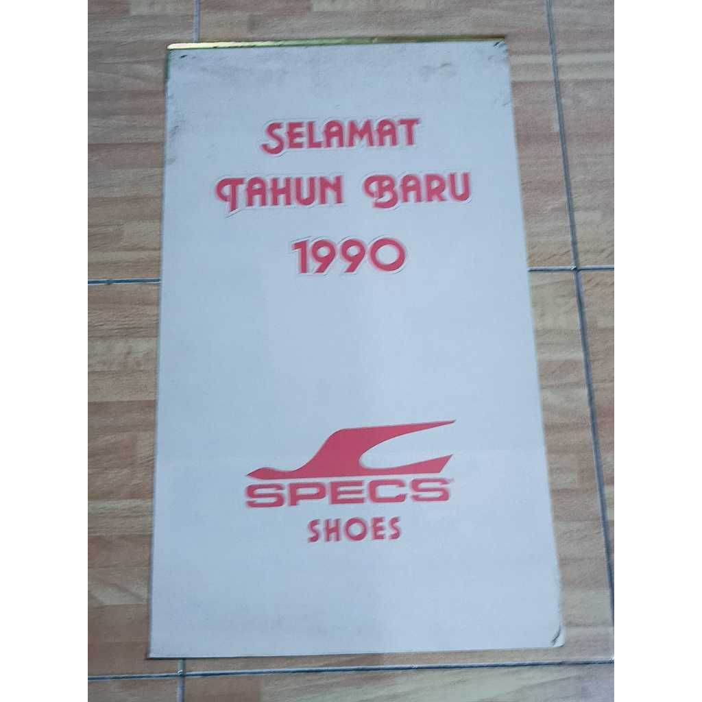 

Koleksi Langka Jadul Lawas Kalender tahun 1990 sepatu specs