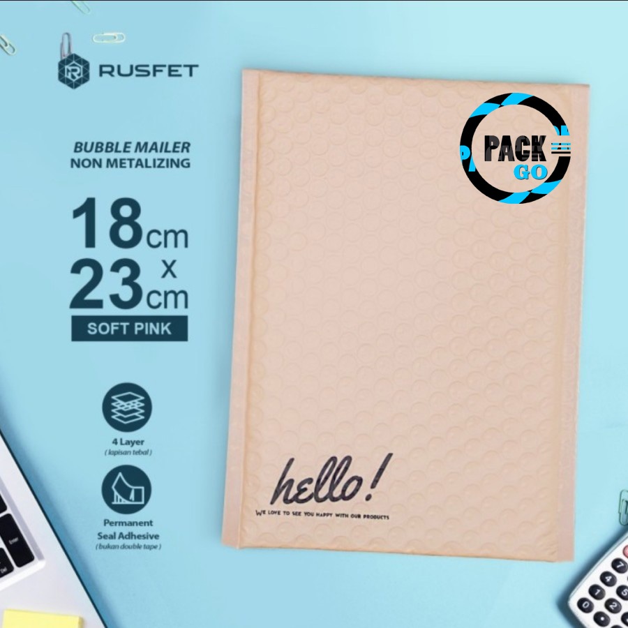 

AMPLOP PLASTIK BUBBLE MAILER 18x23 | BUBBLE PACKING PINK MATTE ENVELOPE 18CM x 23CM