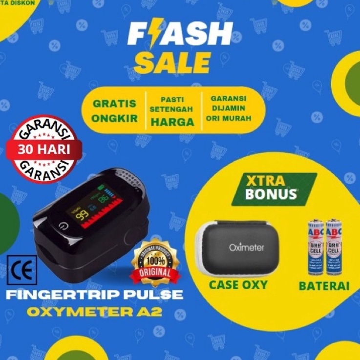 Diskon Tambahan  Oxymeter Pulse  Oximeter Fingertip A2  Omron Saturasi Oksigen Bonus Oxymeter Case  