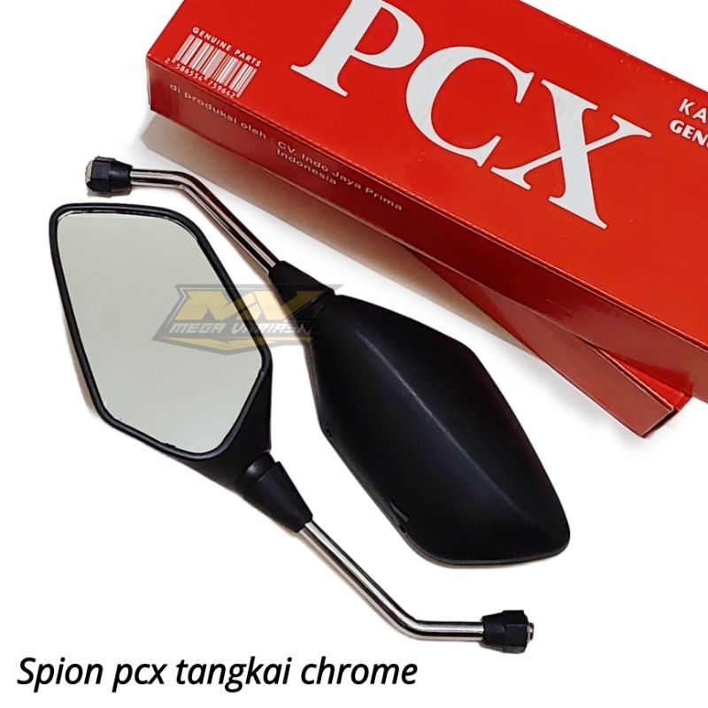 SPION PCX TANGKAI CHROME KACA SPION HONDA PCX CHROME COCOK UNTUK SEMUA JENIS MOTOR HONDA BEAT SCOOPY