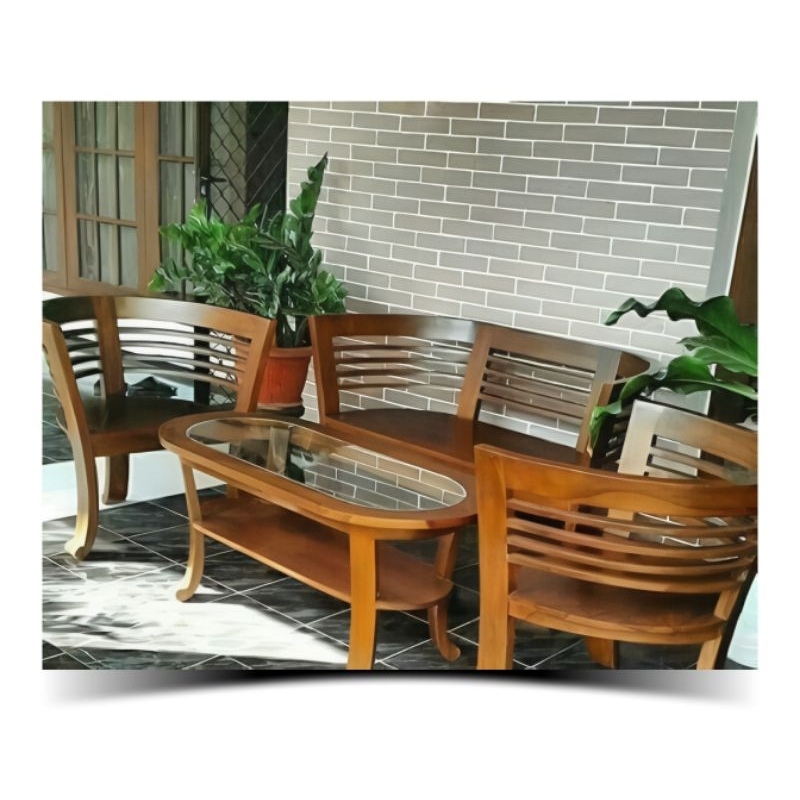 KURSI TAMU LENGKUNG KURSI TAMU CANTIK KURSI TAMU KAYU JATI