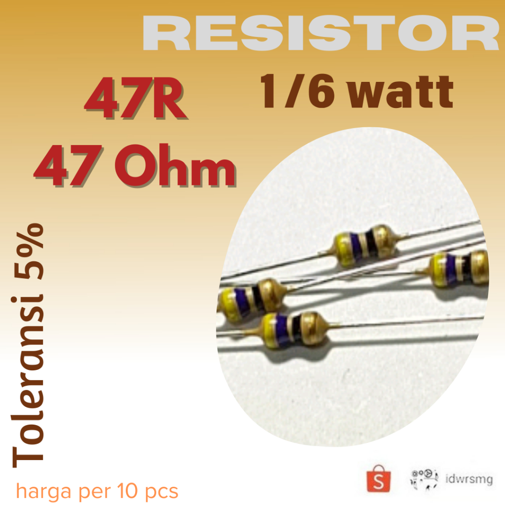R Resistor 47R R47Ohm 1/6w 47 ohm 47ohm 1/6 watt 5%