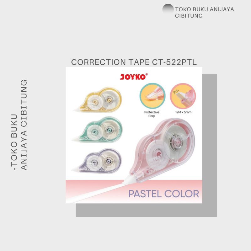 

CORRECTION TAPE CT-522PTL / TIPEX KERTAS WARNA PASTEL RANDOM (PER PCS)