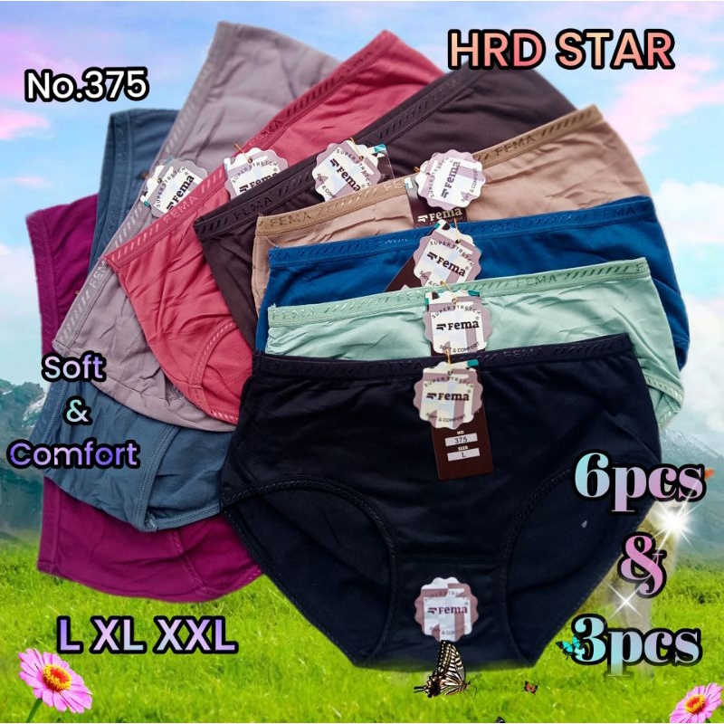6pcs Celana Dalam Wanita CD wanita dewasa Fema