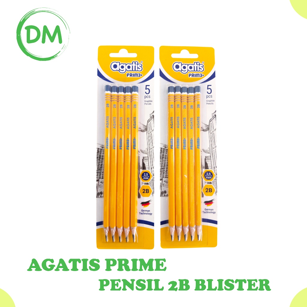 

Pensil AGATIS Prime Hexagonal 2B Blister Set isi 5 Pcs original