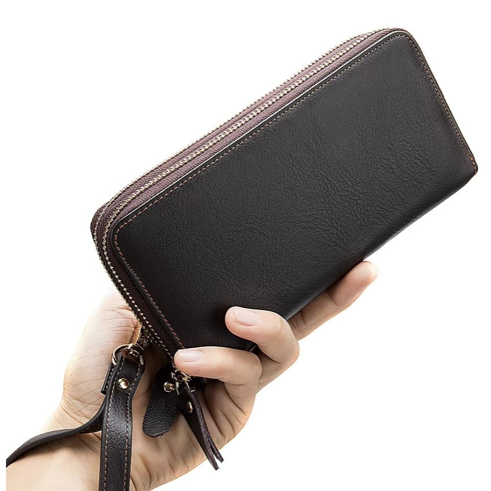 Dompet Pria WESTAL Dompet Kulit Tas Genggam Kulit Asli Pria- Dompet Kulit Sapi Asli