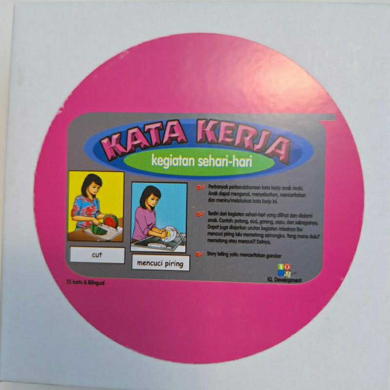 Kartu Wicara Terapi Perilaku Autis - Kartu Kata Kerja Ibu