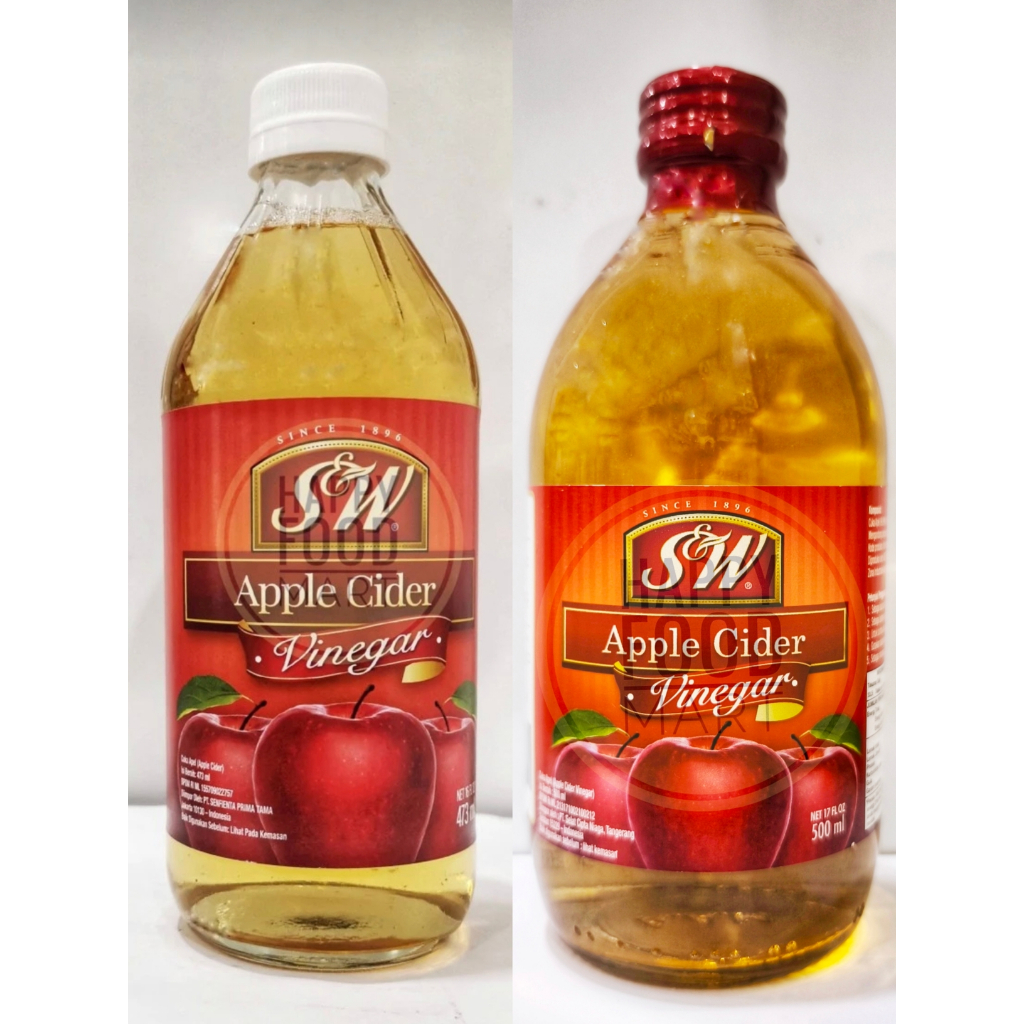 

[BPOM RI] S&W APPLE CIDER VINEGAR 473ML/SW SARI CUKA APEL IMPORT 500 ML/S & W CUKA MAKAN IMPOR