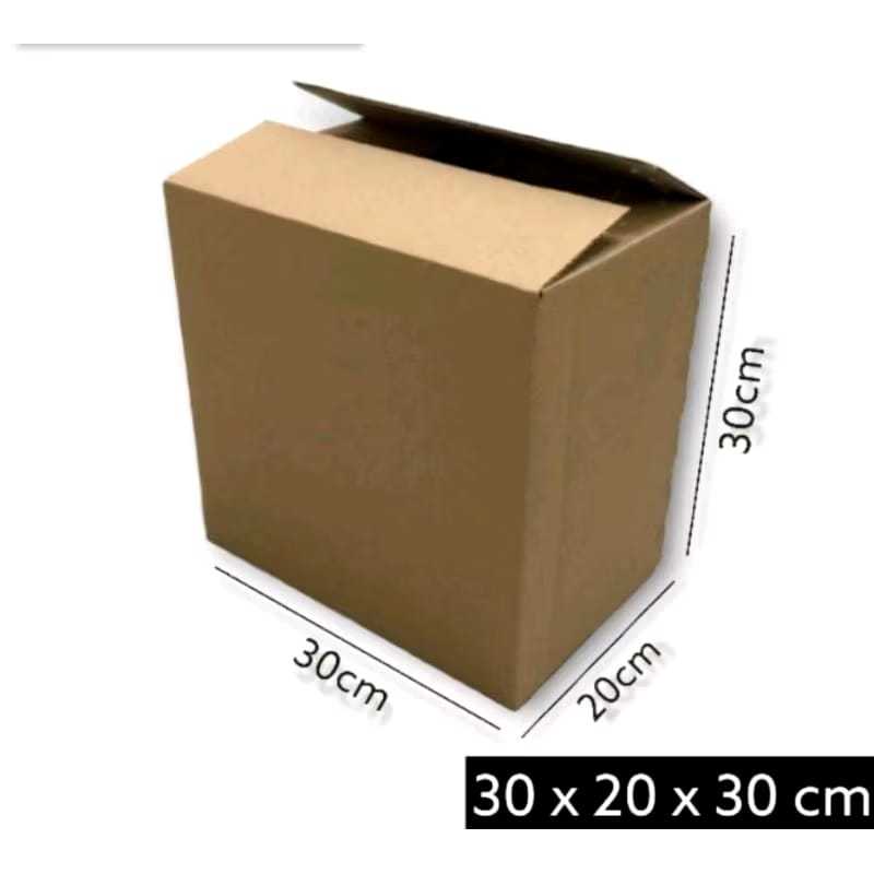 

Kardus Karton Box Ukuran 30x20x30 CM.... ST Single Wall Polos Untuk Packing Souvenir dll