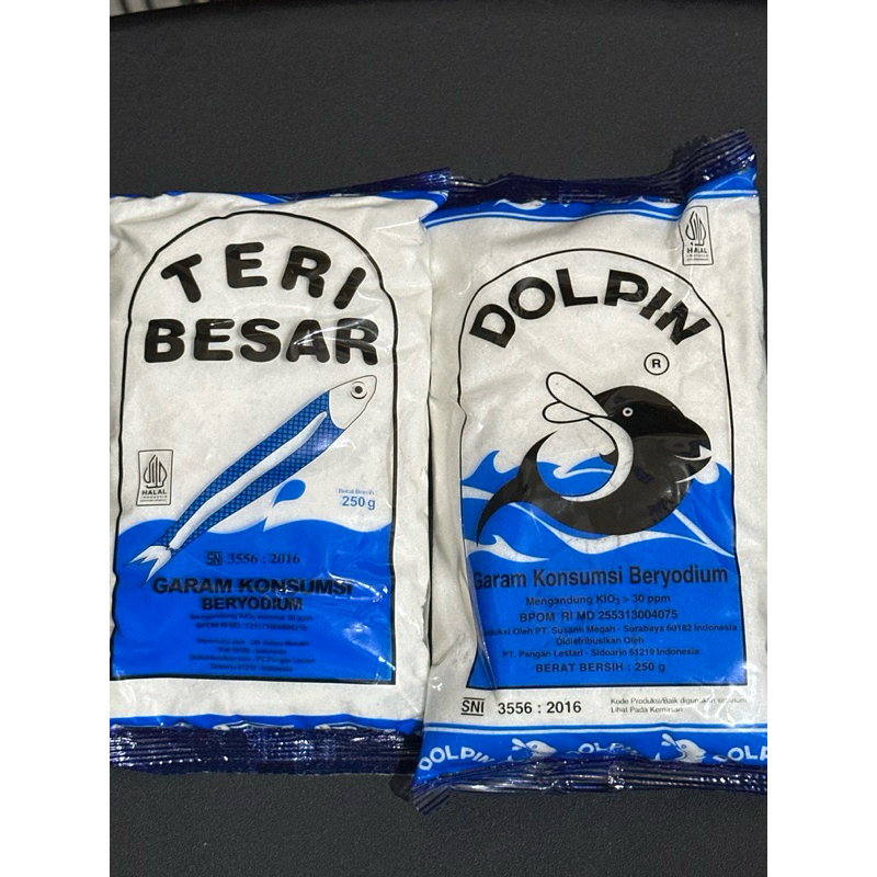 

Garam Yodium Dolpin / Teri Besar 250Gr