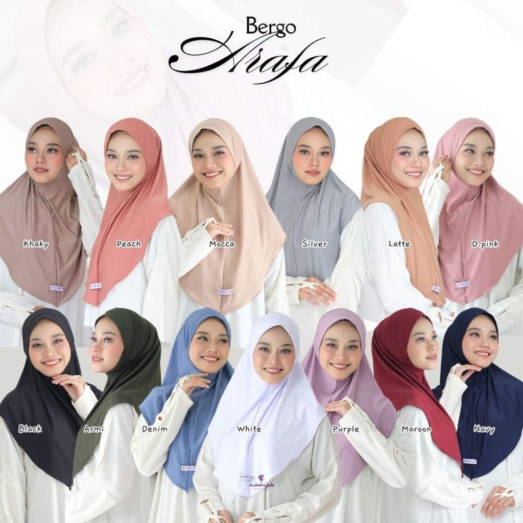SUKAHIJAB - Arafa Bergo Hijab Instant Sport Dagu Malaysia Jersey Premium Jumbo Kekinian Terbaru 2025