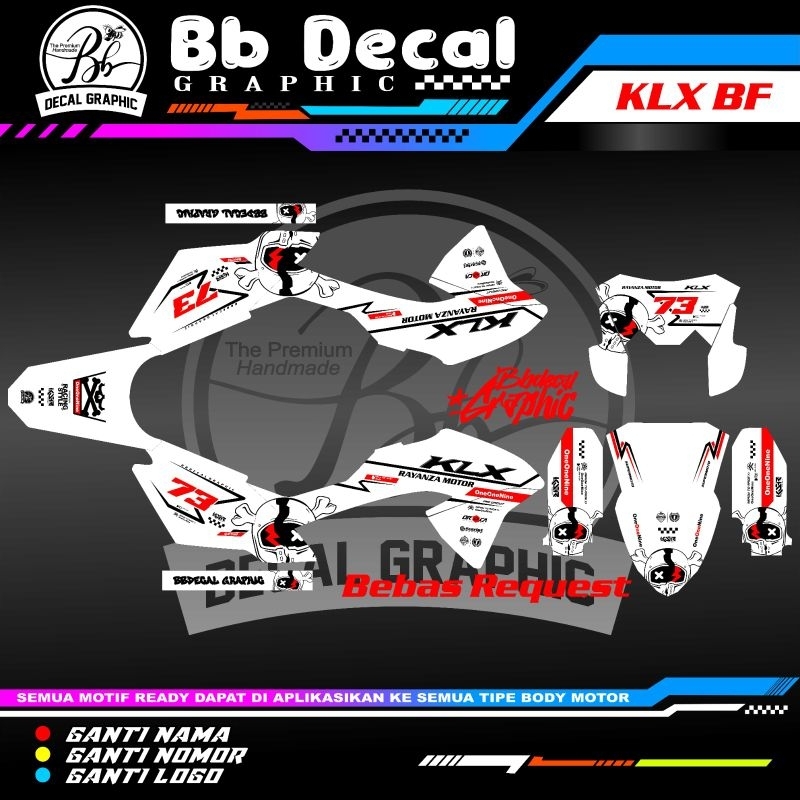 decal KLX BF stiker klx full body bisa request striping KLX full body stiker klx bebas requrst