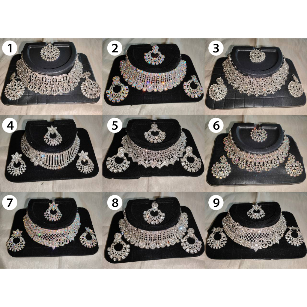 Kalung Silver Set Pengantin India / Aksesoris India