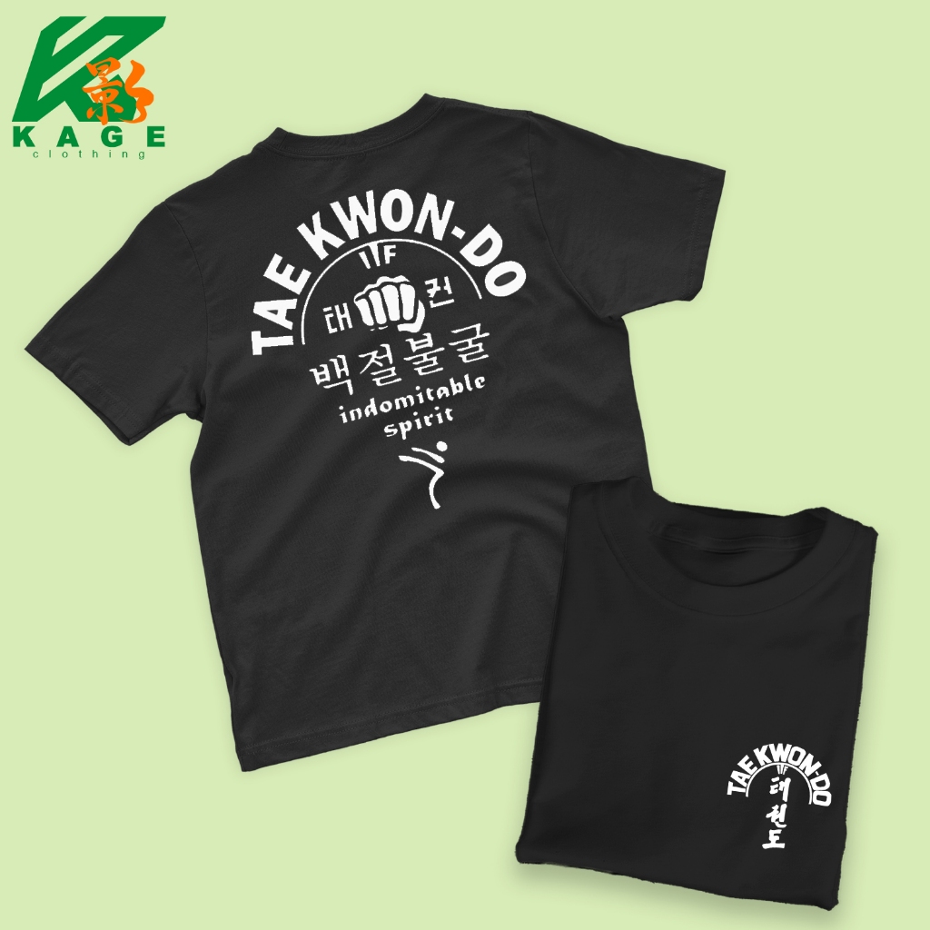 baju kaos pria TAEKWONDO ITF tshirt cotton combed 30s atasan kaos olahraga unisex kageclothing