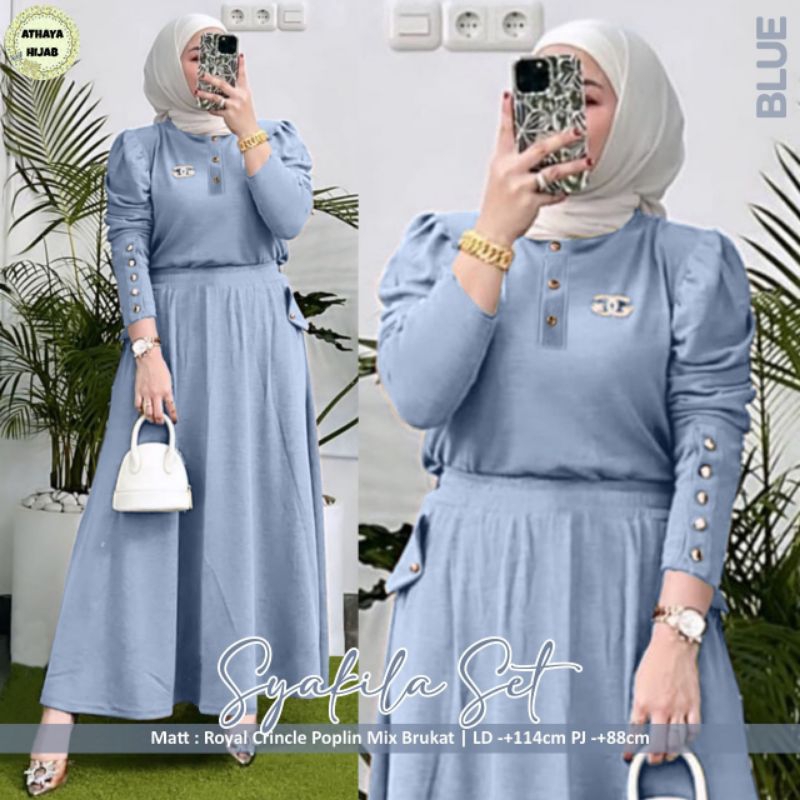 syakila set kaos layton premium