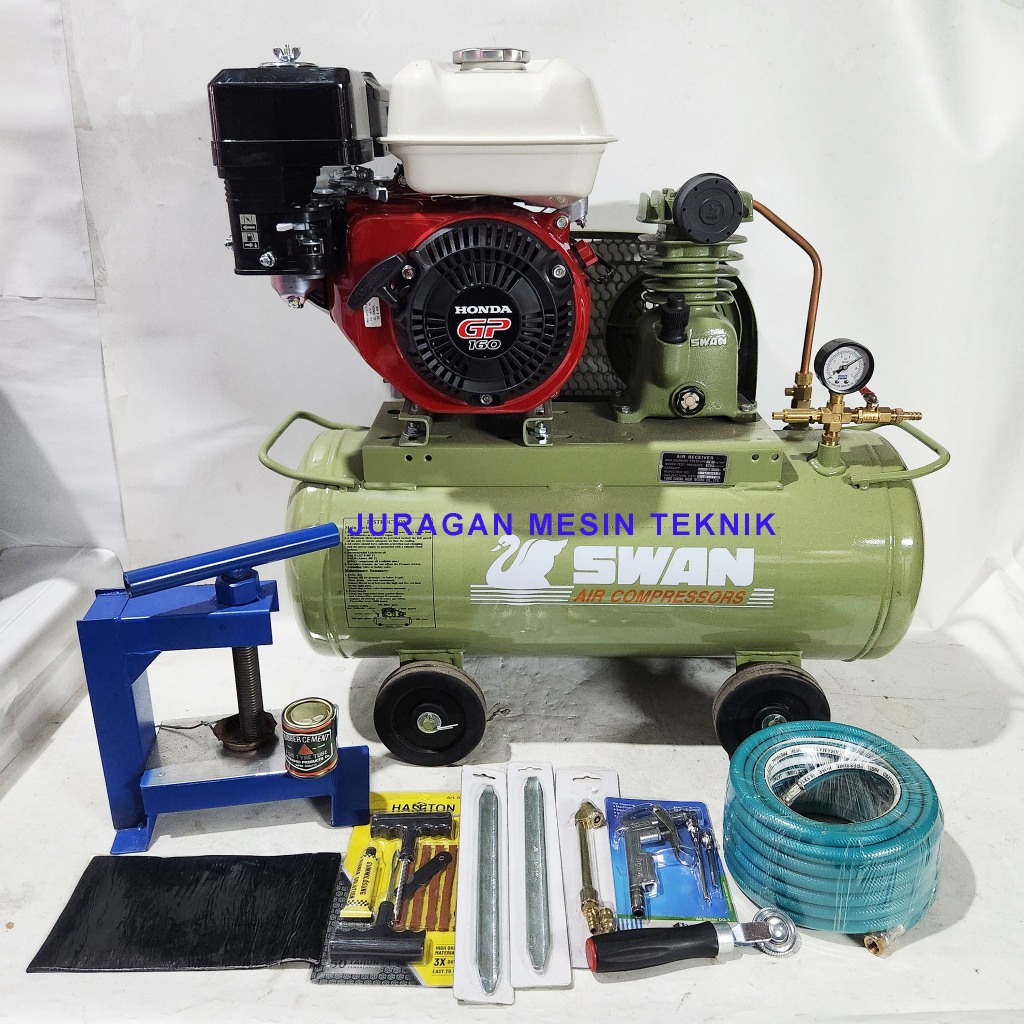 Mesin Kompresor Bensin Swan 1/4HP & Engine Honda GP160