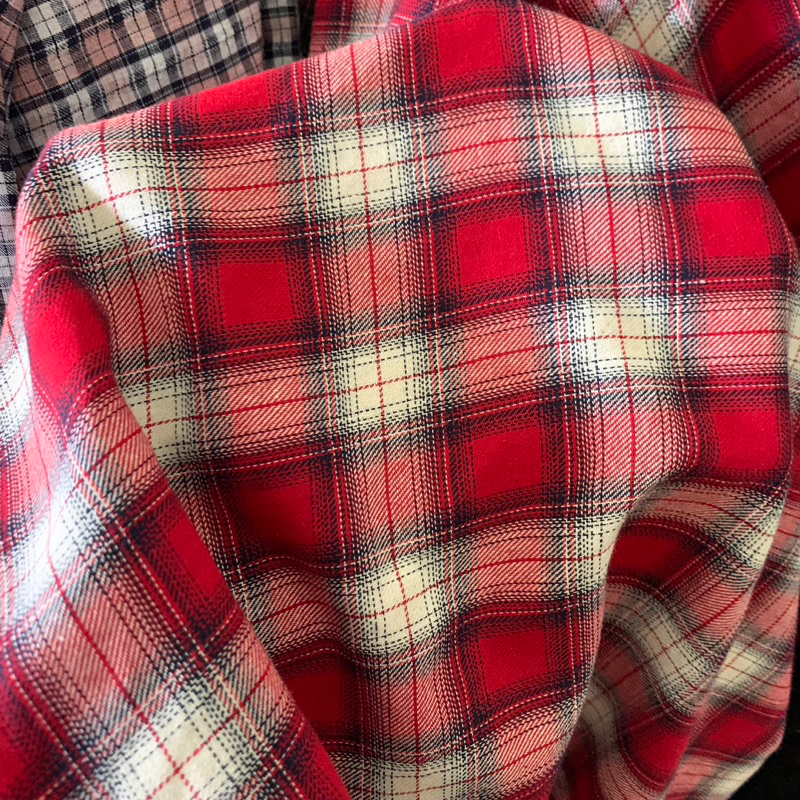 kain flanel - kain flanel motif kotak - kain katun flanel - kain kemeja flanel motif