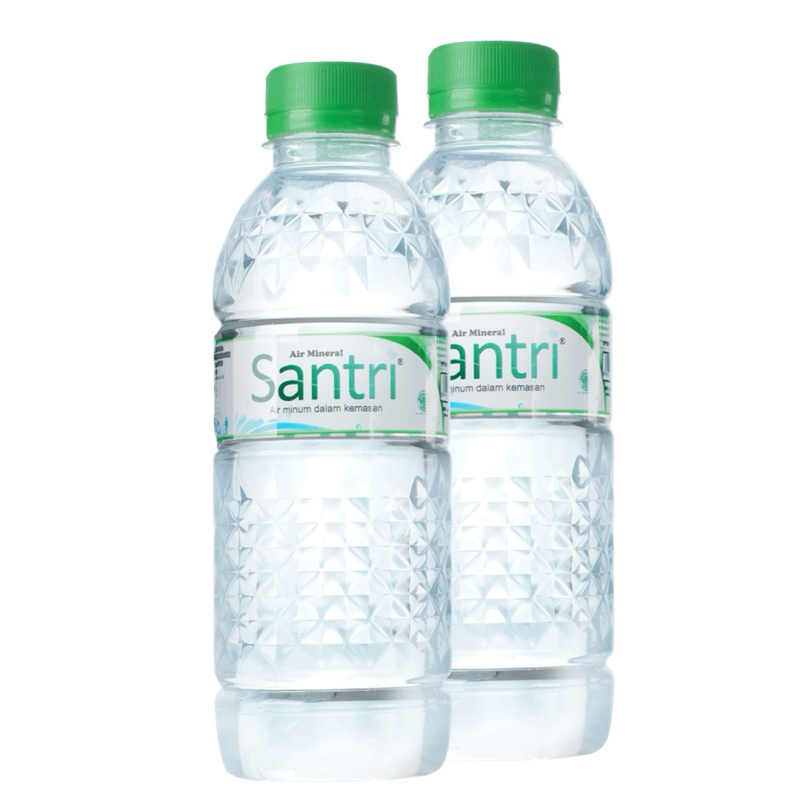 

Air minum botol 330ml merk SANTRI Isi 24 botol