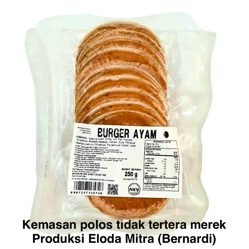 

Bernardi Burger Ayam Kemasan Polos 250g