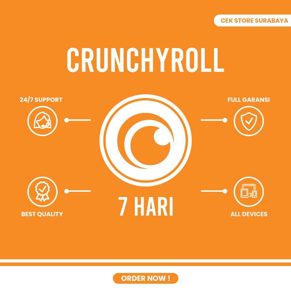 CRUNCHYROLL MEGA FAN 7 HARI TINGGAL PAKAI BERGARANSI