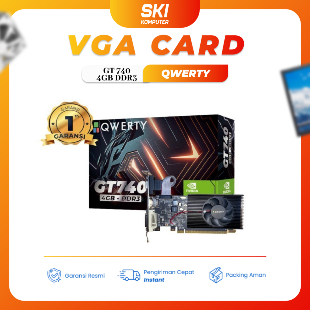 Vga Card Qwerty Gt 740 Gt740 4gb Ddr3 128bit