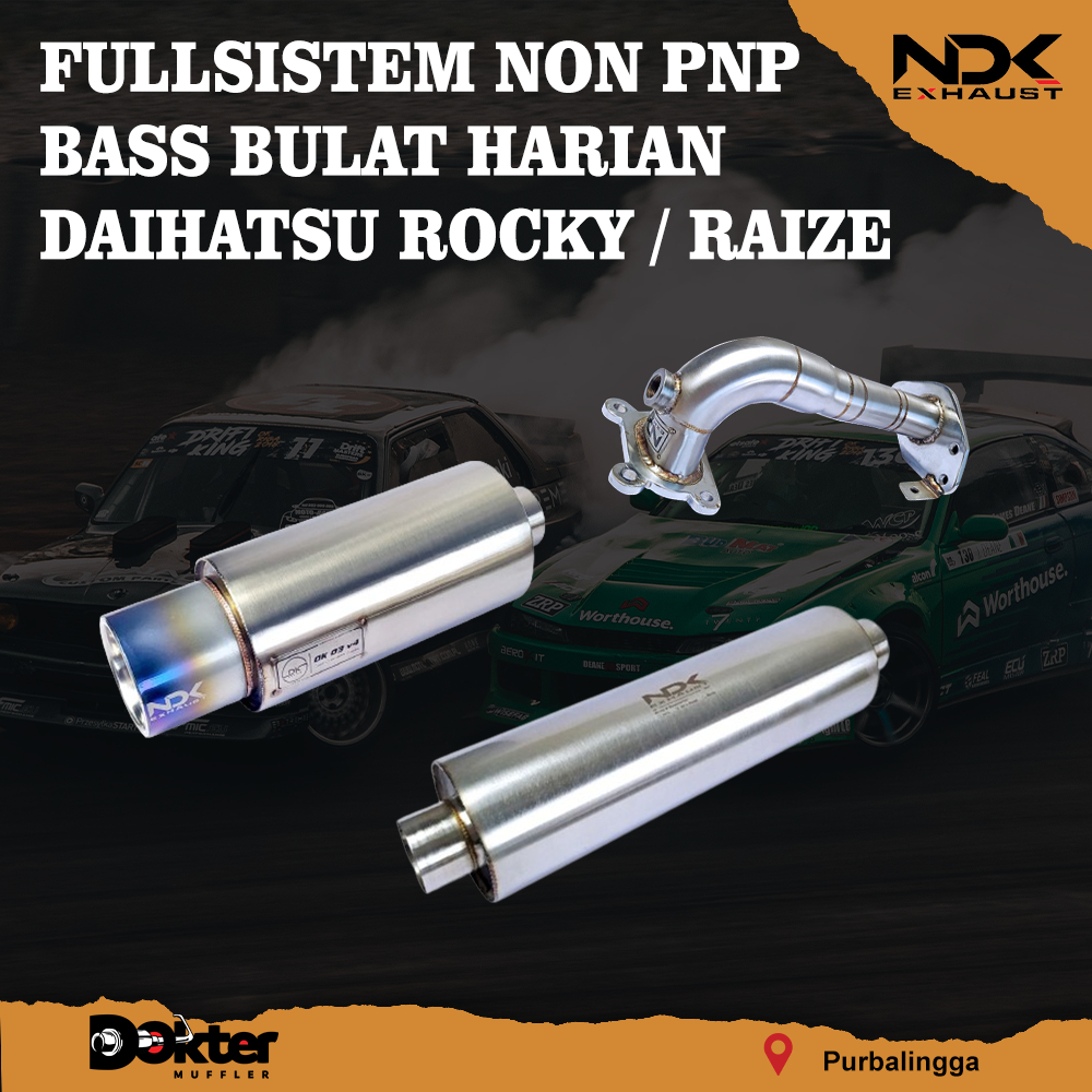 KNALPOT RACING MOBIL ROCKY RAIZE FULLSISTEM BASS ADEM BULAT DK03V4 NDK EXHAUST KNALPOT RACING DAIHAT