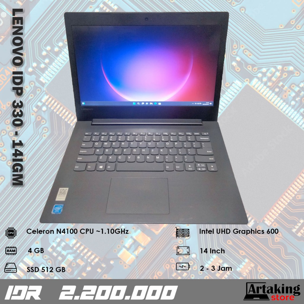 Lenovo Ideapad 330 - 14IGM - Celeron N4100 - SSD 512 GB