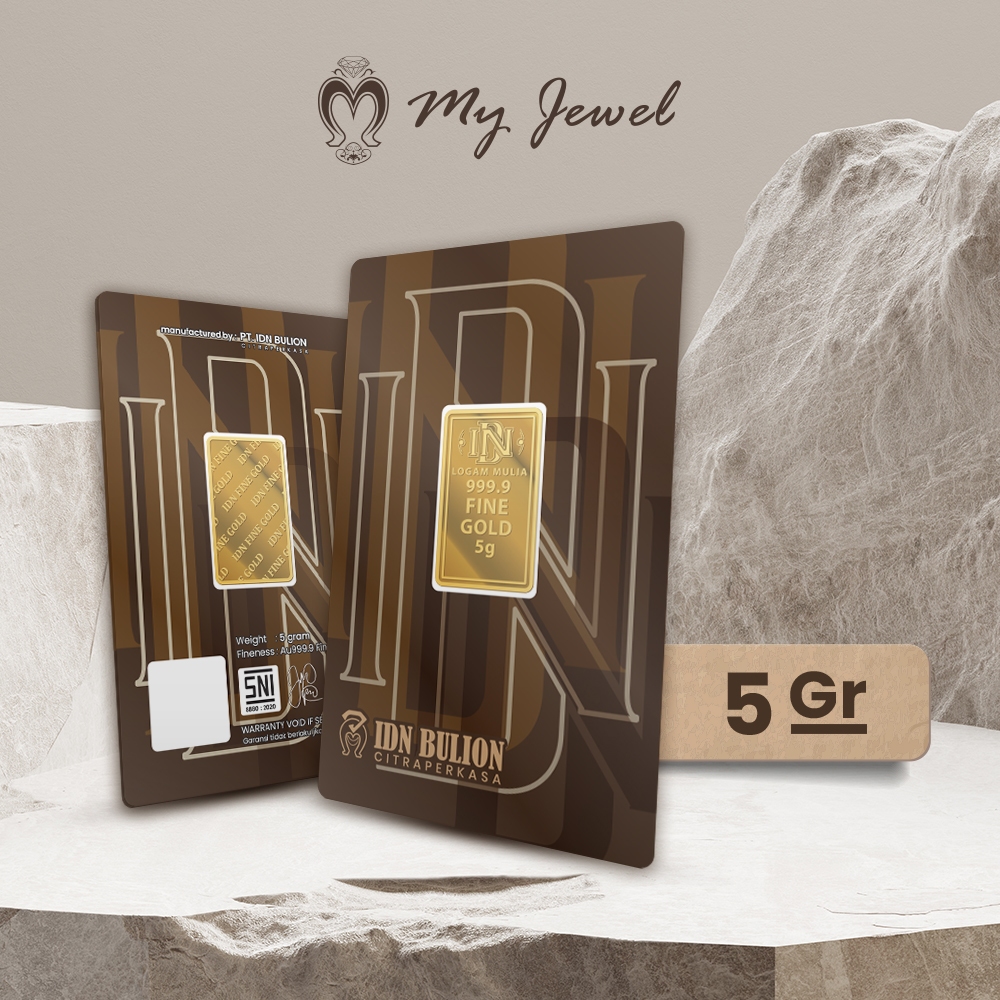 IDN Bulion Logam Mulia Keping Emas [5 g/ 999.9‰ Fine Gold Certificate]