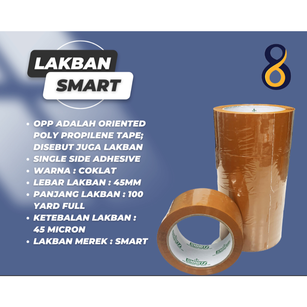 

Lakban Coklat Smart – 100 Yard 45MIC