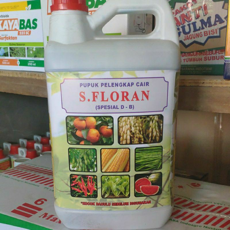 S.FLORAN 5 liter PUPUK LENGKAP CAIR UNTUK PERTUMBUHAN, PEMBUNGAAN, PEMBUAHAN