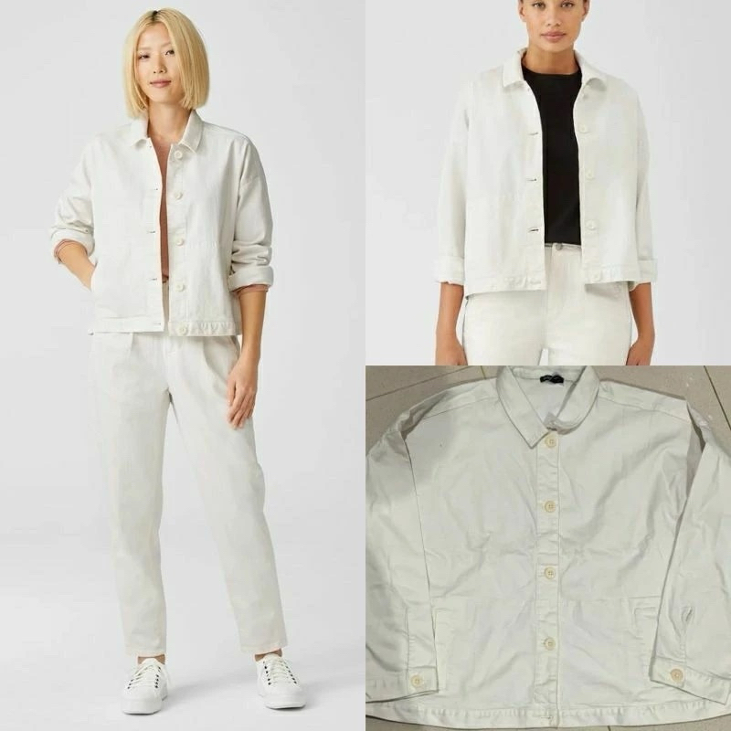 Eileen fisher Organic Cotton Collar Jacket