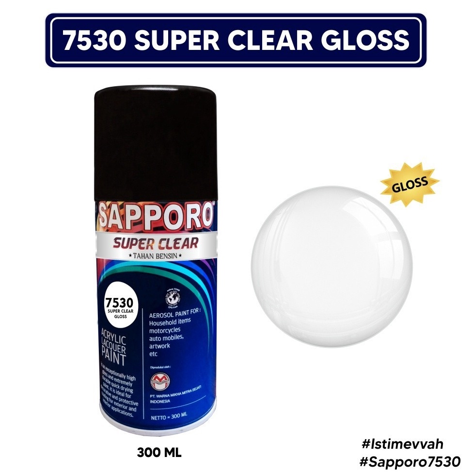 

KODE U14P Sapporo Super Clear Atau Gloss Doff Cat Semprot Pylox Saporo Paint