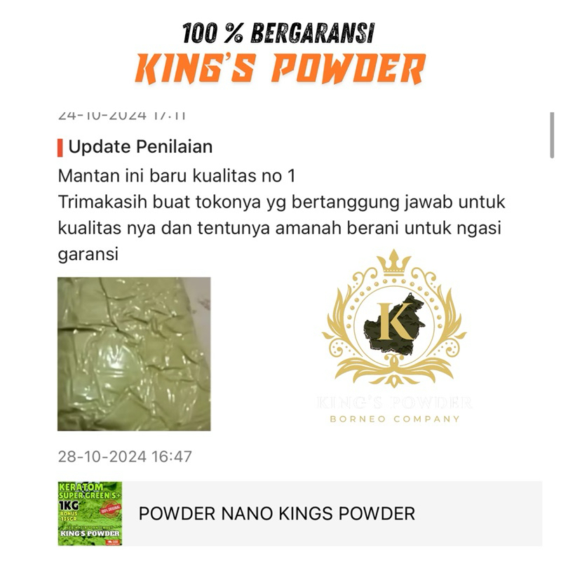

KINGS POWDER DAUN ASLI BERGARANSI
