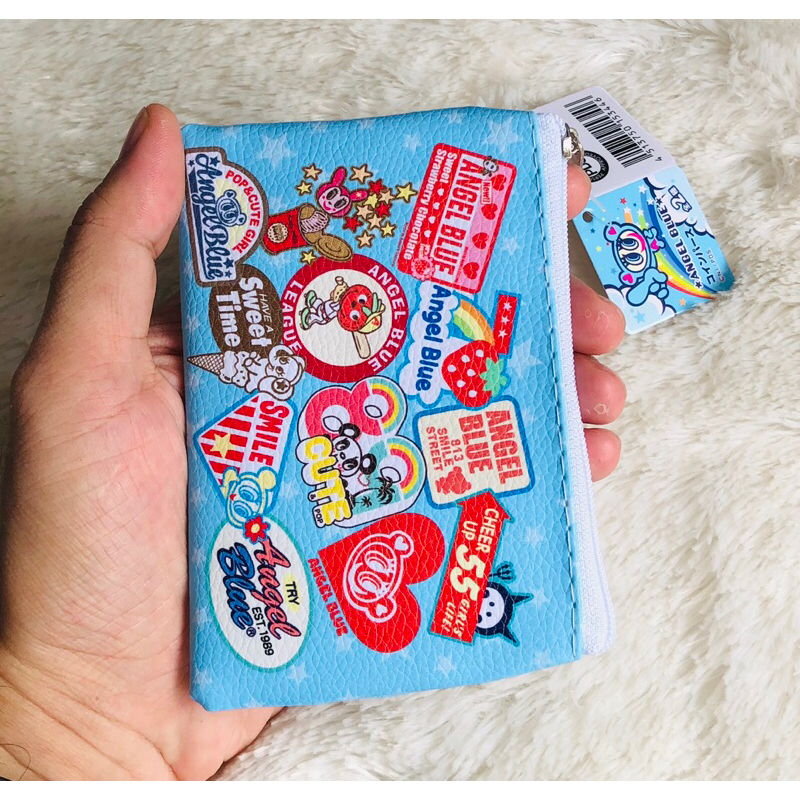 Promo 7.7 angel blue edition sarung botol key reel - pouch - pengikat kabel - pass book oroginal