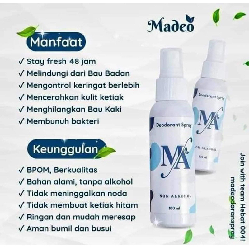 Deodorant Madeo Spray