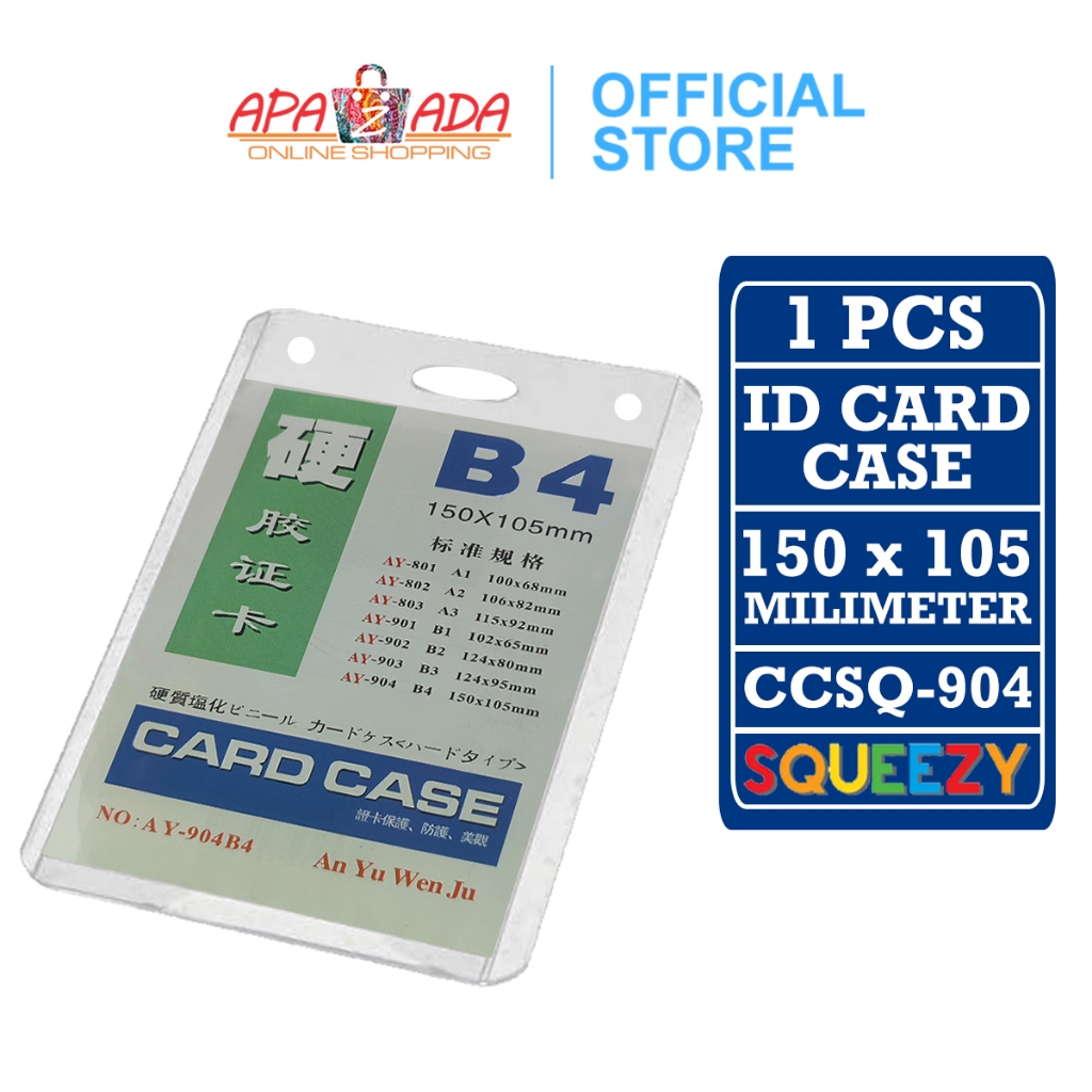 

Apazada - ID Card Case Holder Vertical B4 Uk 150 x 105mm [1 Pcs] / Card Frame ID Card Name Tag CCSQ-904