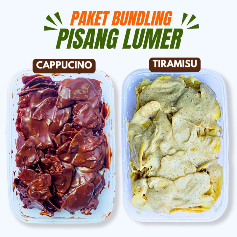 

Bundling 2 Box Keripik Pisang Lumer Cappucino+Tiramisu 600 Gram, Keripik Pisang Cokelat Lumer