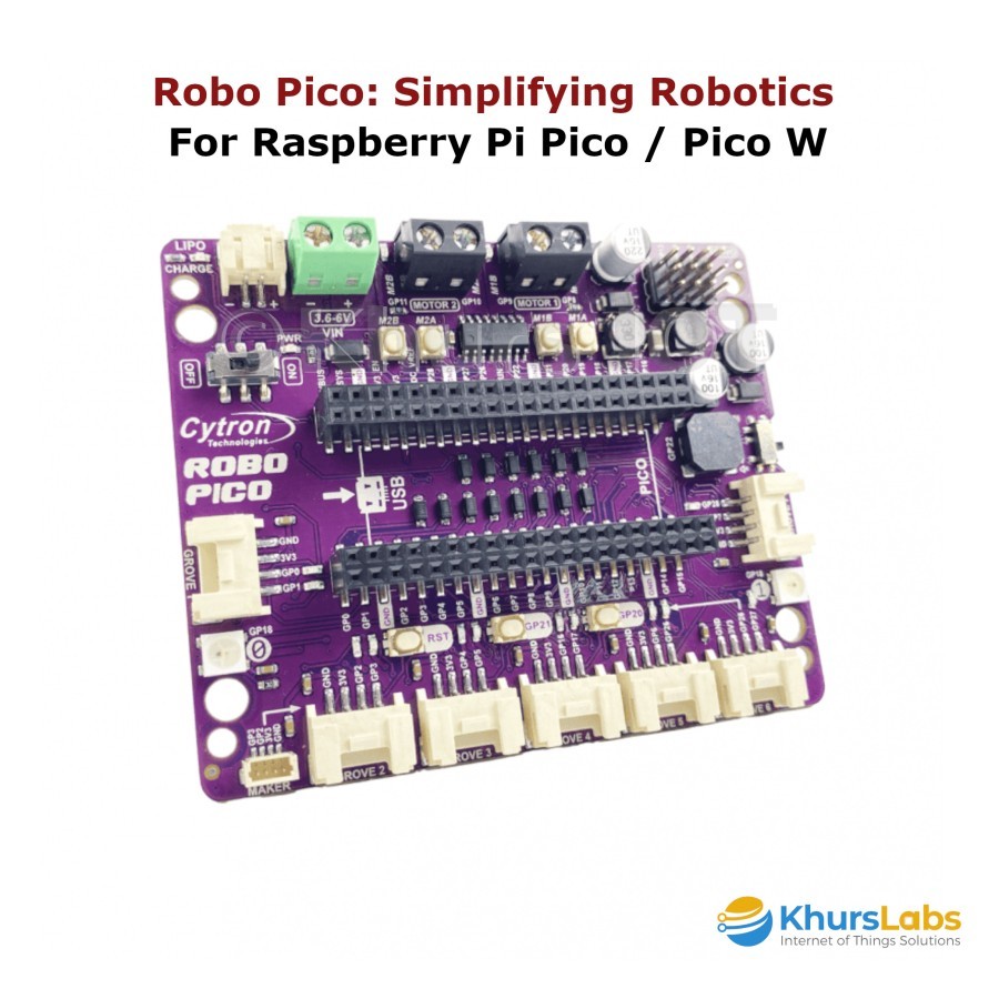 Robo Pico Shield Membuat Robot Dengan Raspberry Pi Pico / W