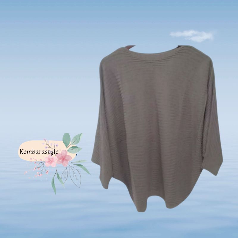 Baju Rajut Wanita Sweater Rajut Terbaru Lembut Premium Motif Kelelawar Oversize