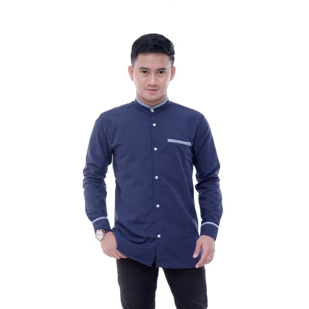 Abha - Baju koko pria lengan panjang - Baju Muslim Dewasa - Baju Hadroh