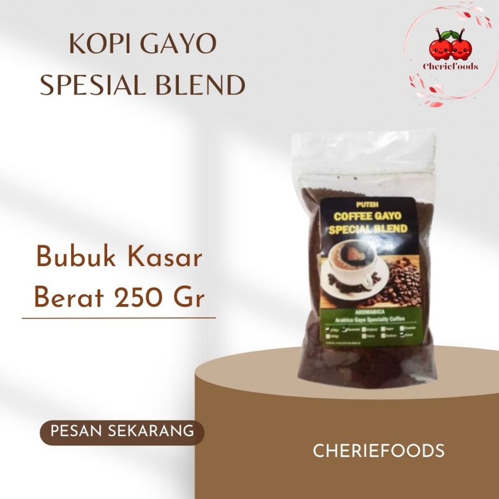 

Kopi Hitam Kopi Asli Arabica Coffee Gayo Ekonomis KASAR 250G