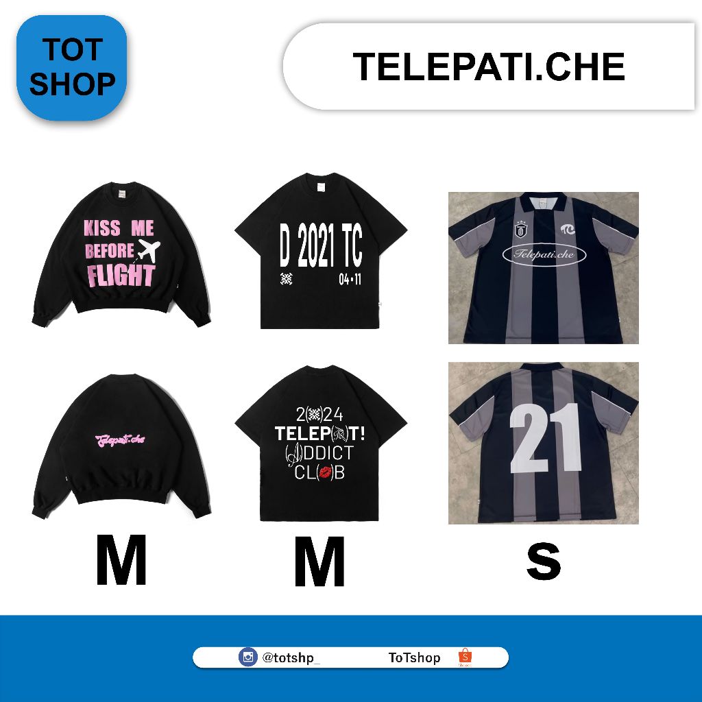 TELEPATI.CHE - T-SHIRT 2021 / CREWNECK FLIGHT BLACK / HOODIE CHEVAL BLANC