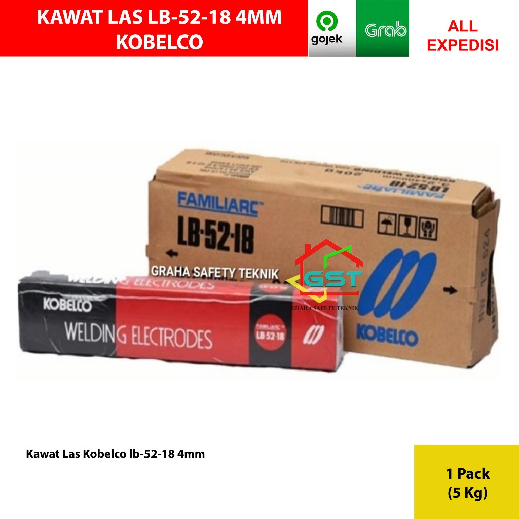 KOBELCO kawat las besi baja 4mm e7018 LB-52-18 harga per pack isi 5kg