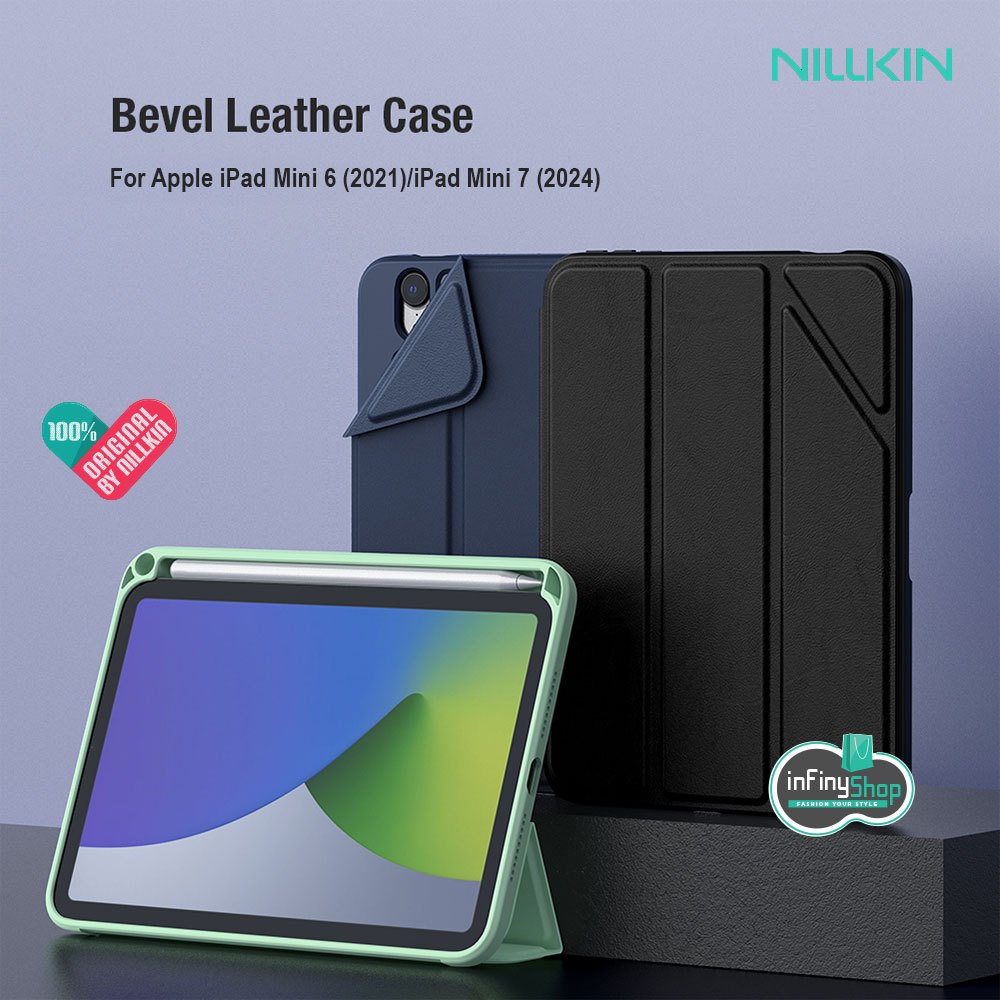 APPLE IPAD MINI 6 (2021)/APPLE IPAD MINI 7 (2024) - NILLKIN BEVEL LEATHER CASE