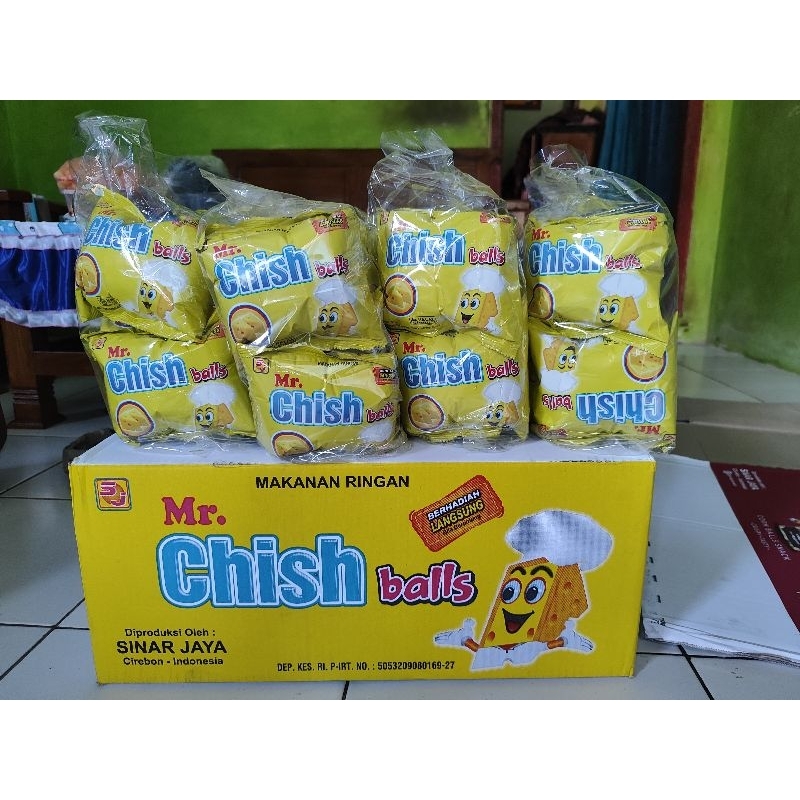 

Chiki viral Mr. Chish balls berhadiah uang tunai 1 pack( isi 10 pcs)