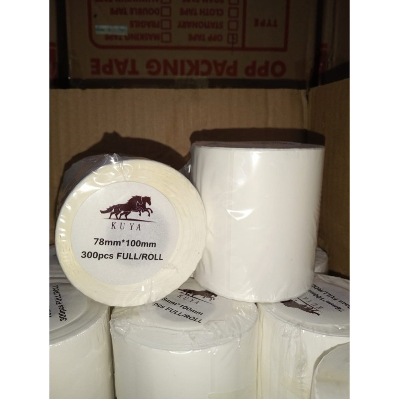 

Label thermal kuya 78mm x 100mm x 300pcs 1 dus isi 18