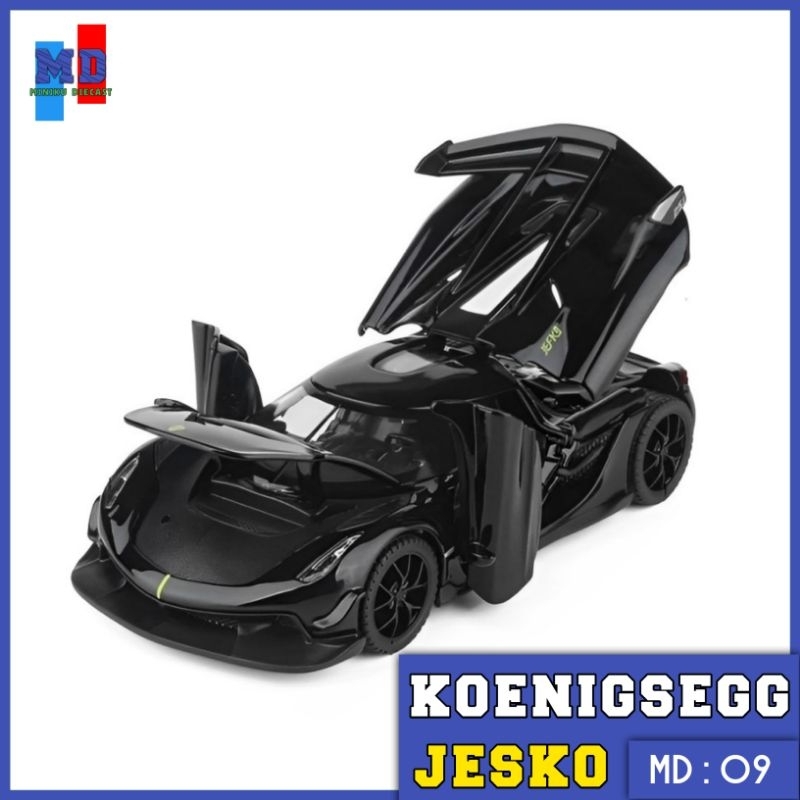 Mainan Diecast Koenigsegg Jesko 1/32 Scale Faster Hypercar | MD 09