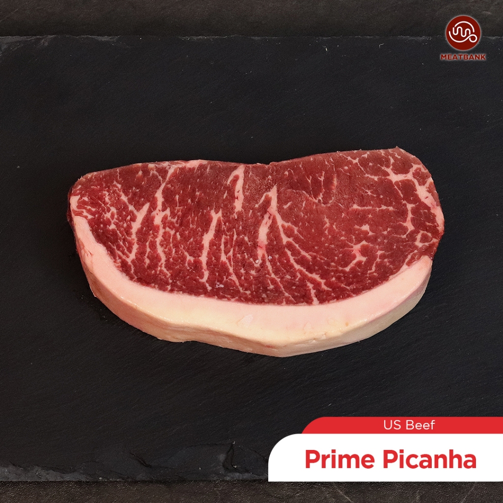 

MEATBANK PICANHA US PRIME Angus Beef Wagyu Daging Steak Rump Cap