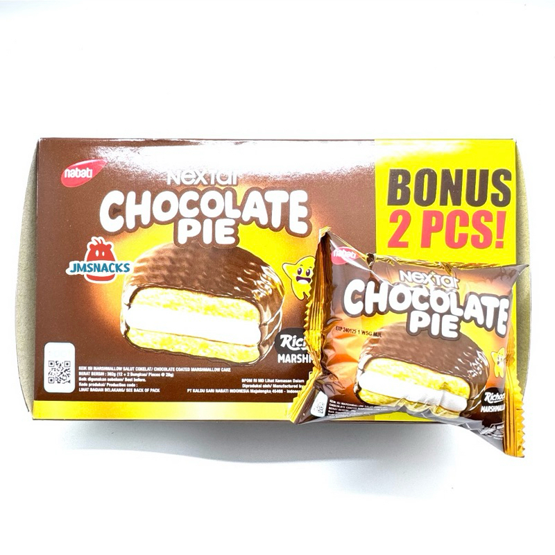 

[PROMO!!] Nabati Nextar Chocolate Pie PAK 1 Box isi 12 pcs - lotte chocopie nikmat enak termurah diskon bolu mantap viral